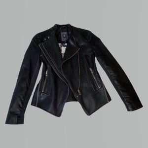Guess Womens Faux Leather Jacket